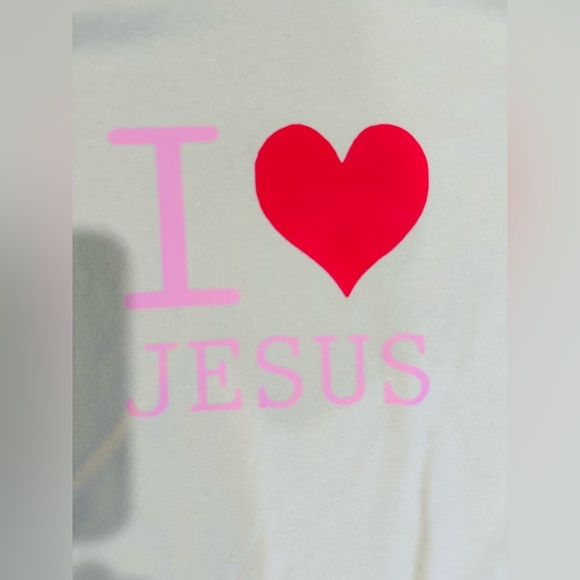 NEW Adult Large I Love Jesus T-Shirt - Picture 2 of 2